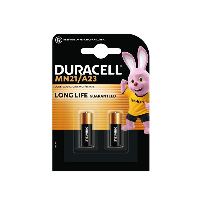 Micropile Duracell 12 V MN21 per sicurezza cancello blister da 2 pile