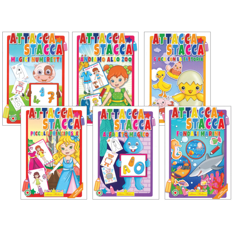 Libri da colorare linea Attacca e Stacca