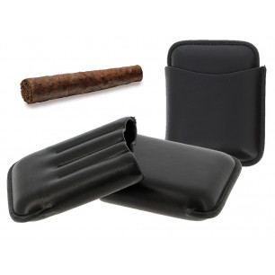 Astuccio portasigari per 4 mezzi toscani col. Nero