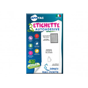 Etichette Apptac misura 14 x 8 busta da 10 fogli