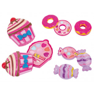 Trousse trucchi a forma di dolcetti 1 livello 3 ass.ti