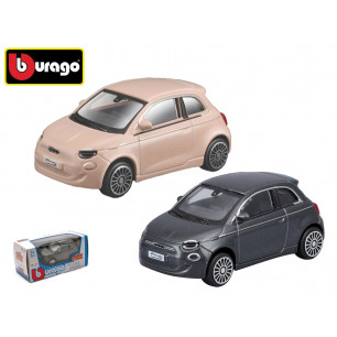 Modellini Bburago auto Fiat 500E scala 1:43 die cast display 24 pz