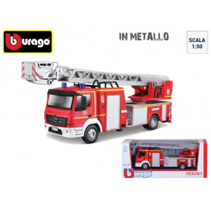 Modellino Bburago autoscala Mercedes-Benz Atego Vigili del Fuoco scala 1:50