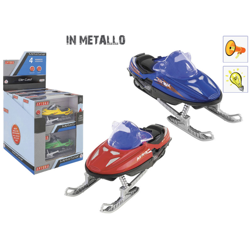Motoslitta die cast con luci e suoni 4 colori
