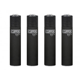 Accendini Clipper Large Black soft 48 pz