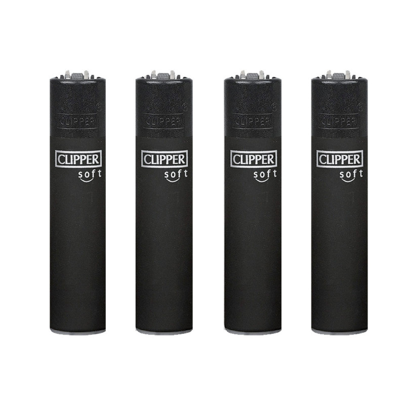 Accendini Clipper Large Black soft 48 pz