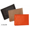 Portacarte DNUP in pelle con bottone colori assortiti