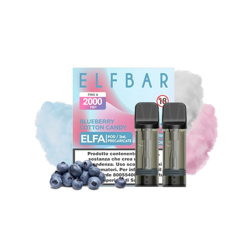 Elfbar Elfa 2 Pod monouso Blueberry Cotton Candy 2 ml