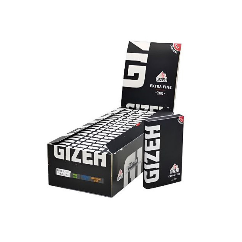 Cartine Gizeh Corte doppie Nere extra fine