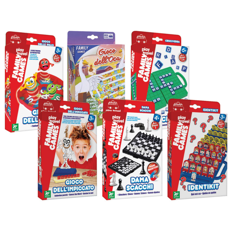 Assortimento giochi travel 6 pz ass.ti