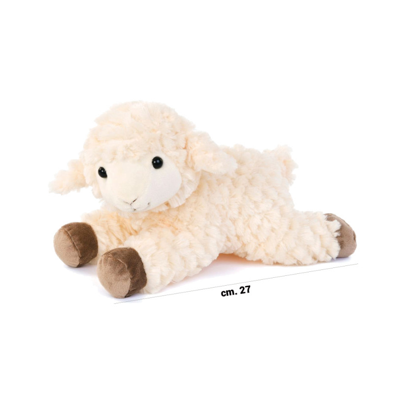 Peluche agnellino steso cm. 27