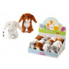 Peluche coniglietto cm. 16 display 12 pz in 3 colori
