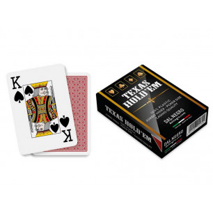 Carte da gioco Texas Hold'em Poker Rosso in plastica