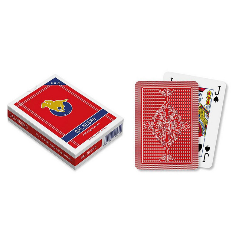 Carte da gioco Dal Negro Poker San Siro ROSSO A1 in plastica