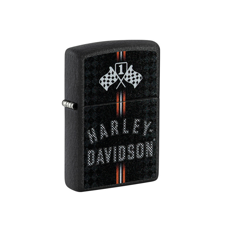 Accendino Zippo Harley-Davidson su sfondo nero