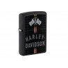 Accendino Zippo Harley-Davidson su sfondo nero