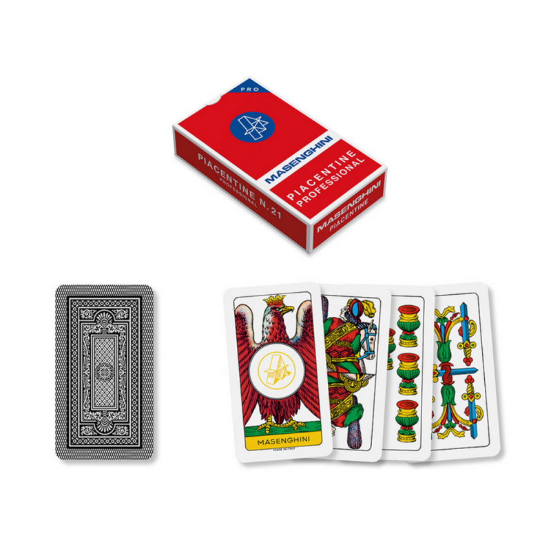 Carte da gioco Masenghini Piacentine in plastica mazzo da 40 carte