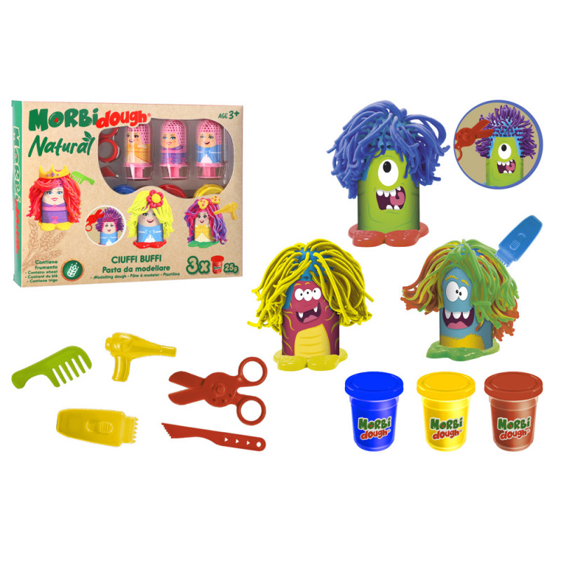 Set pasta da modellare cresci capelli con 3 barattoli 56 gr e accessori