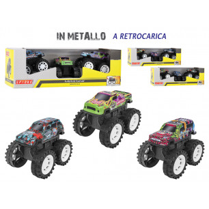 Scatola 3 auto big foot die cast a frizione 3 ass.ti