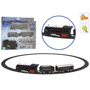 Treno a batterie con suoni con vagoni e circuito cm. 67