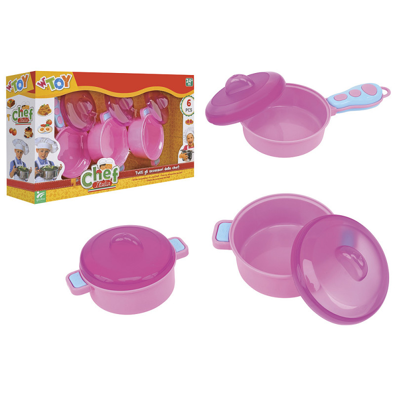 Scatola pentoline giocattolo con coperchi tot 6 pz