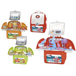 Mini zainetti dottore, cucina e attrezzi display 12 pz in 3 ass.ti