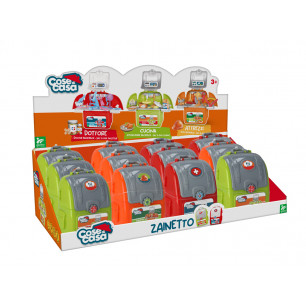 Mini zainetti dottore, cucina e attrezzi display 12 pz in 3 ass.ti