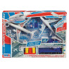 Playset aeroporto internazionale con 2 aerei e 3 veicoli