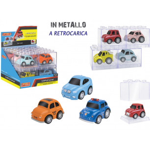Mini auto a retrocarica con scatola impilabile display 18 pz