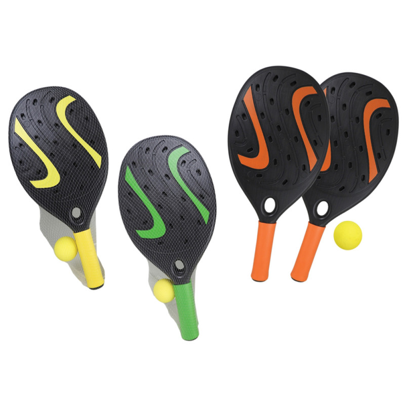 Coppia racchette in plastica padel con pallina