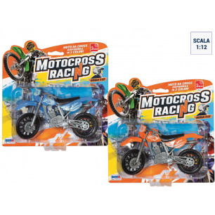 Moto da cross in blister scala 1:12 in 2 colori