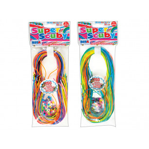 Busta 35 fili scubidu cm 80 con 150 perline