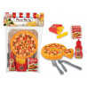 Busta tovaglietta con pizza e accessori fast food