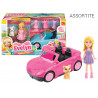Bambola Mini Evelyn con auto cabrio e accessori 2 ass.ti