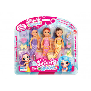 Set 3 sirenette baby con accessori