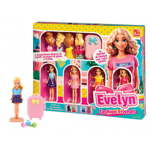 Playset mini Evelyn 4 bambole con accessori