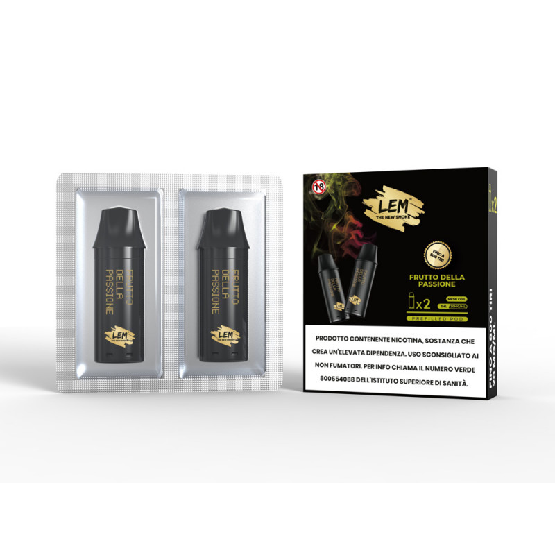 LEM 2 Pod Frutto della Passione 2 ml  prezzo ad astuccio da 2 pod