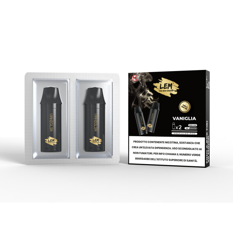 LEM 2 Pod Vaniglia 2 ml  prezzo ad astuccio da 2 pod