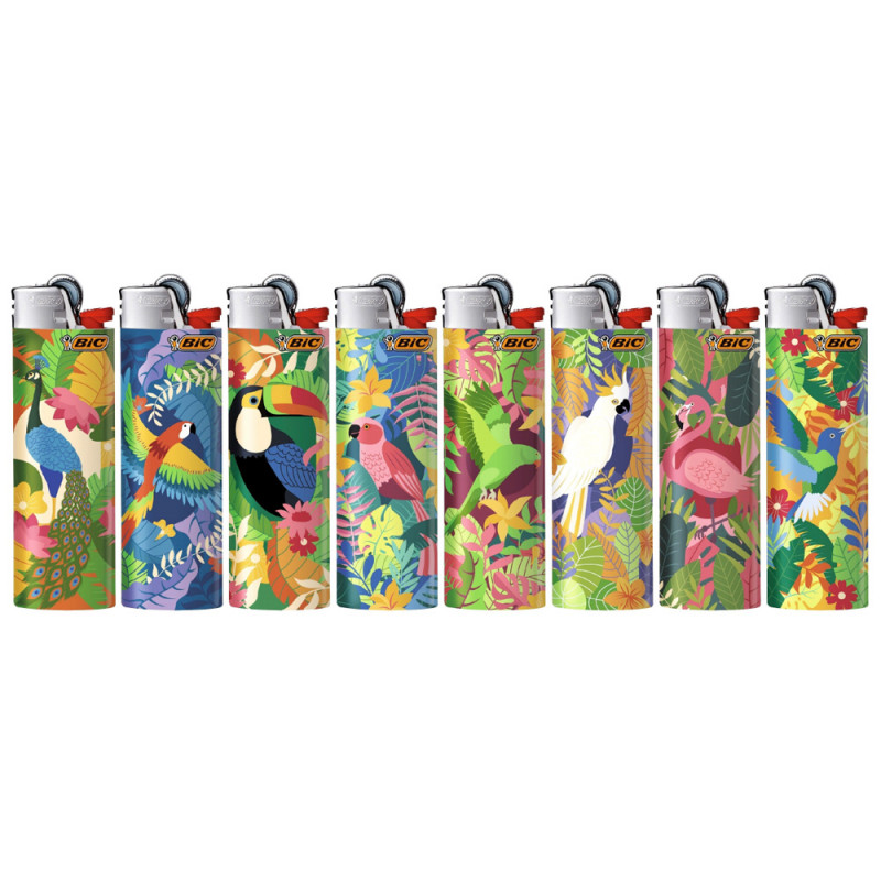 Accendini Bic J26 Grande decoro Tropical Birds 25
