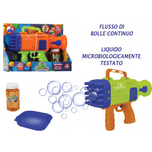Pistola spara bolle a mitragliatrice con ricarica 55 ml