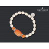 Bracciale Navigare Donna con pietre colorate Arancio e strass