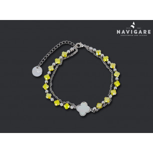 Bracciale Navigare donna a catenella e perline colorata A