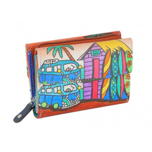 Portafoglio Paint donna con 2 scomparti colori assortiti 