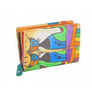 Portafoglio Paint donna con 2 scomparti colori assortiti 