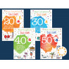 Biglietti Buon Compleanno 20-30-40-50 con rotella