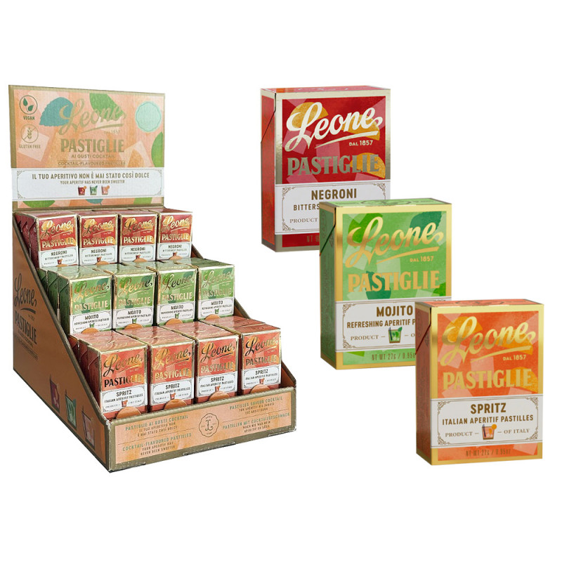 Espositore Pastiglie Leone Cocktail assortiti