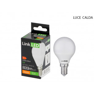 Lampadina LED LinkLED Sfera 8 Watt E 14 luce calda
