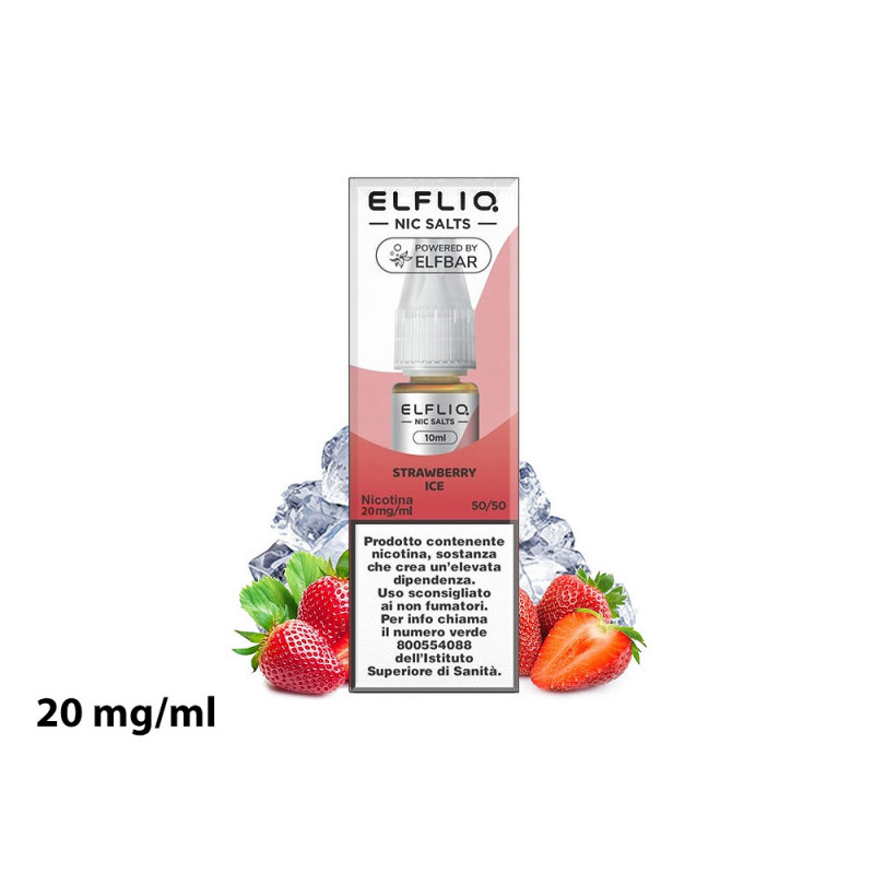 Liquido Strawberry Ice Elfliq con nicotina 20 mg 10 ml