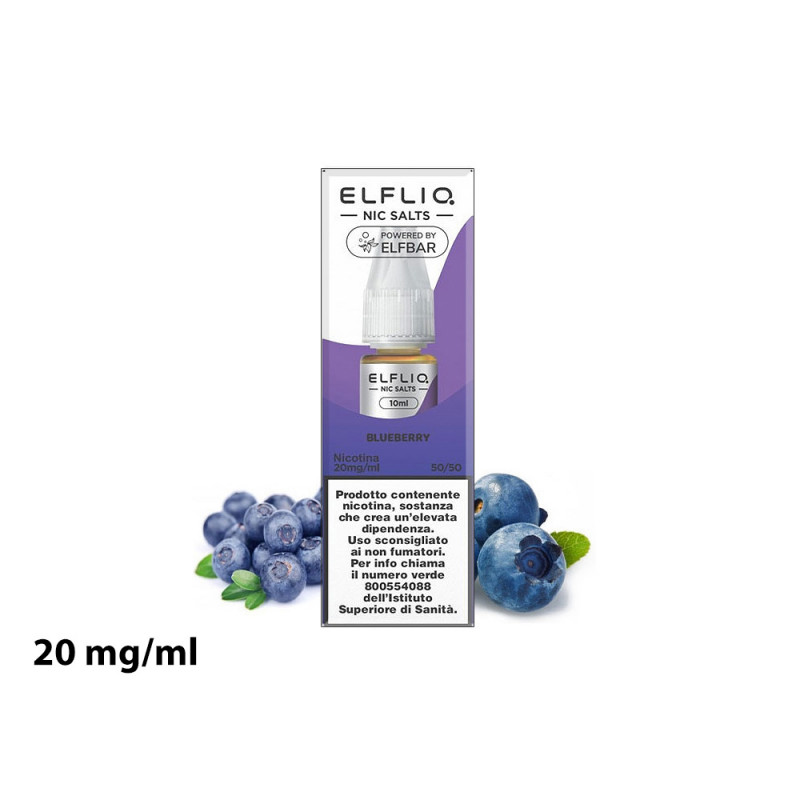 Liquido Blueberry Elfliq con nicotina 20 mg 10 ml