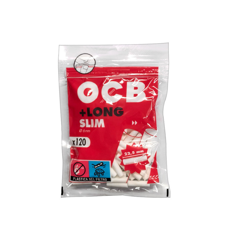 Filtri Ocb 6mm lisci lunghi 22,5mm 120 filtri